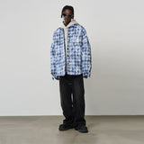 Tie Dyed Plaid Gothic Logo Shirt Tie Dyed Plaid Gothic Logo Shirt