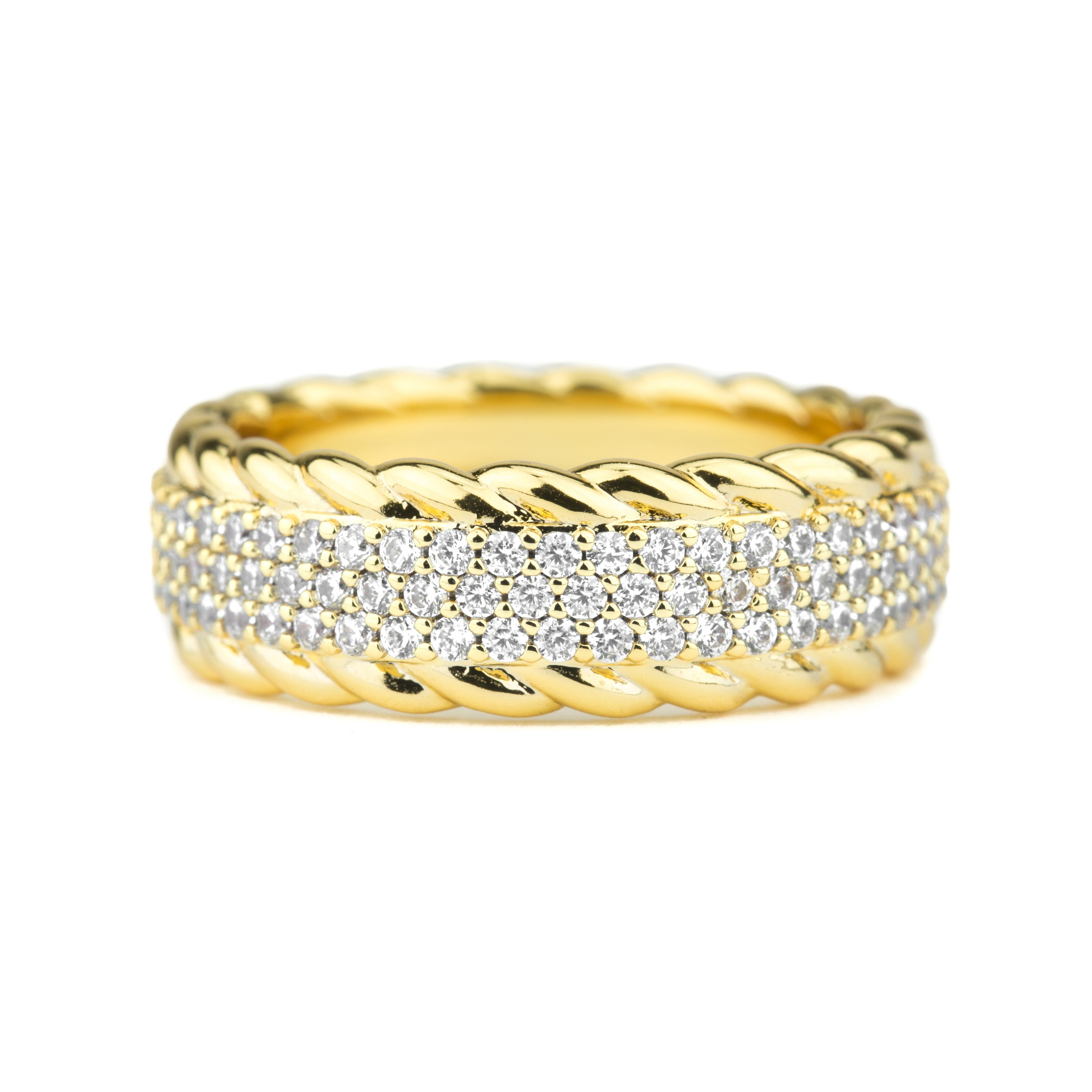 3-Row Diamond Rope Eternity Ring 3-Row Diamond Rope Eternity Ring