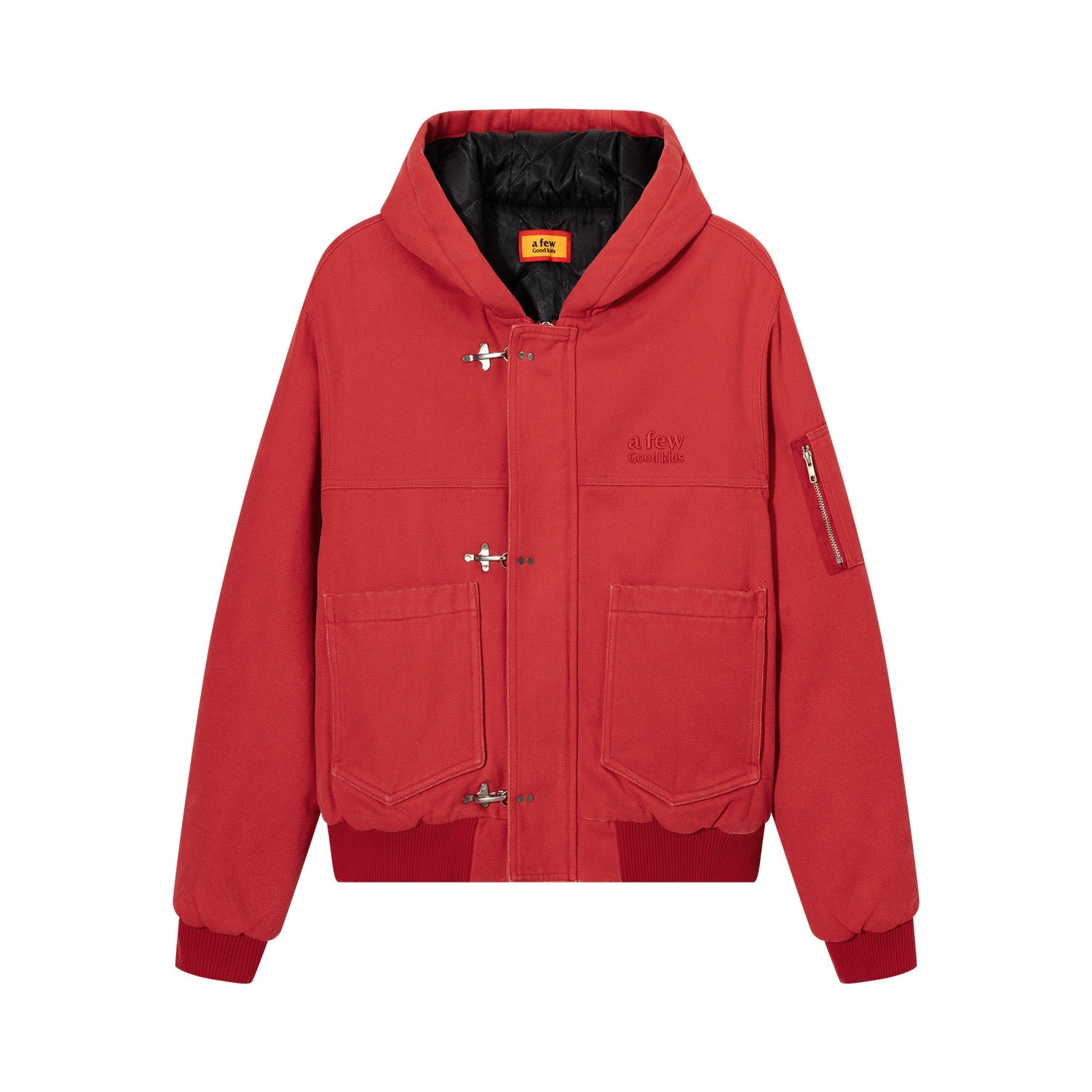 DONCARE(AFGK) "Canvas clasp hooded jacket" DONCARE(AFGK) "Canvas clasp hooded jacket"