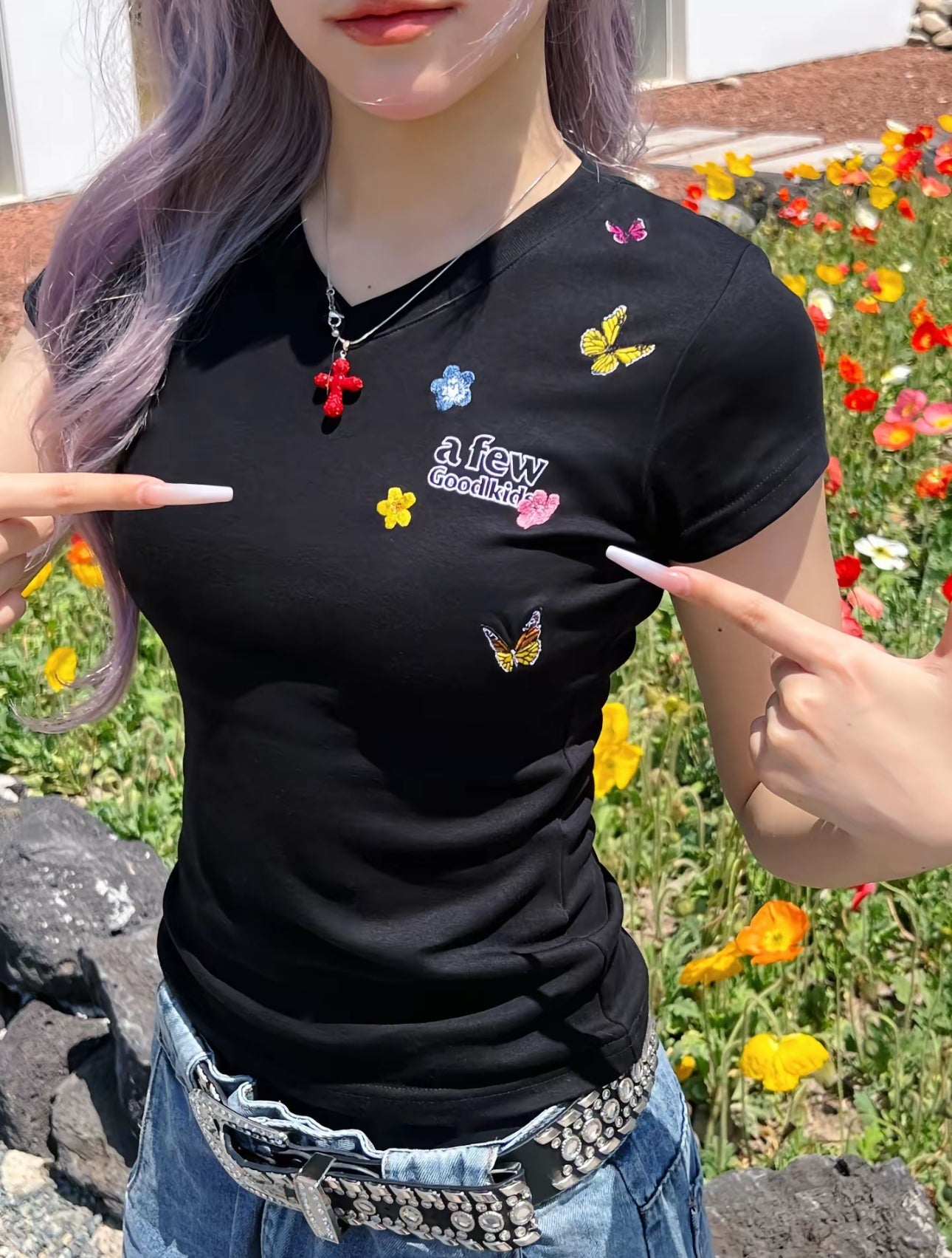 DONCARE(AFGK) "Butterfly logo tee" DONCARE(AFGK) "Butterfly logo tee"