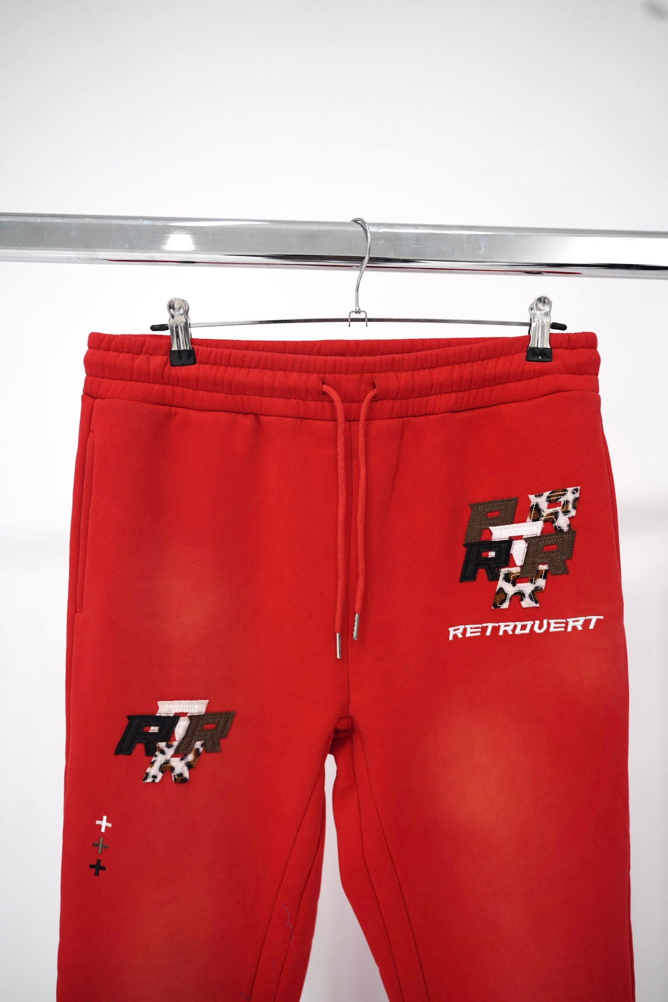 Patch Flare Sweatpants - Red Patch Flare Sweatpants - Red
