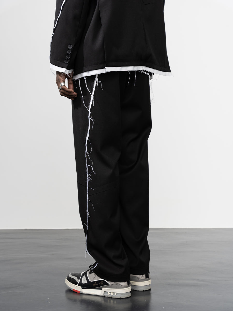 Ripped Loose Straight Trousers Ripped Loose Straight Trousers