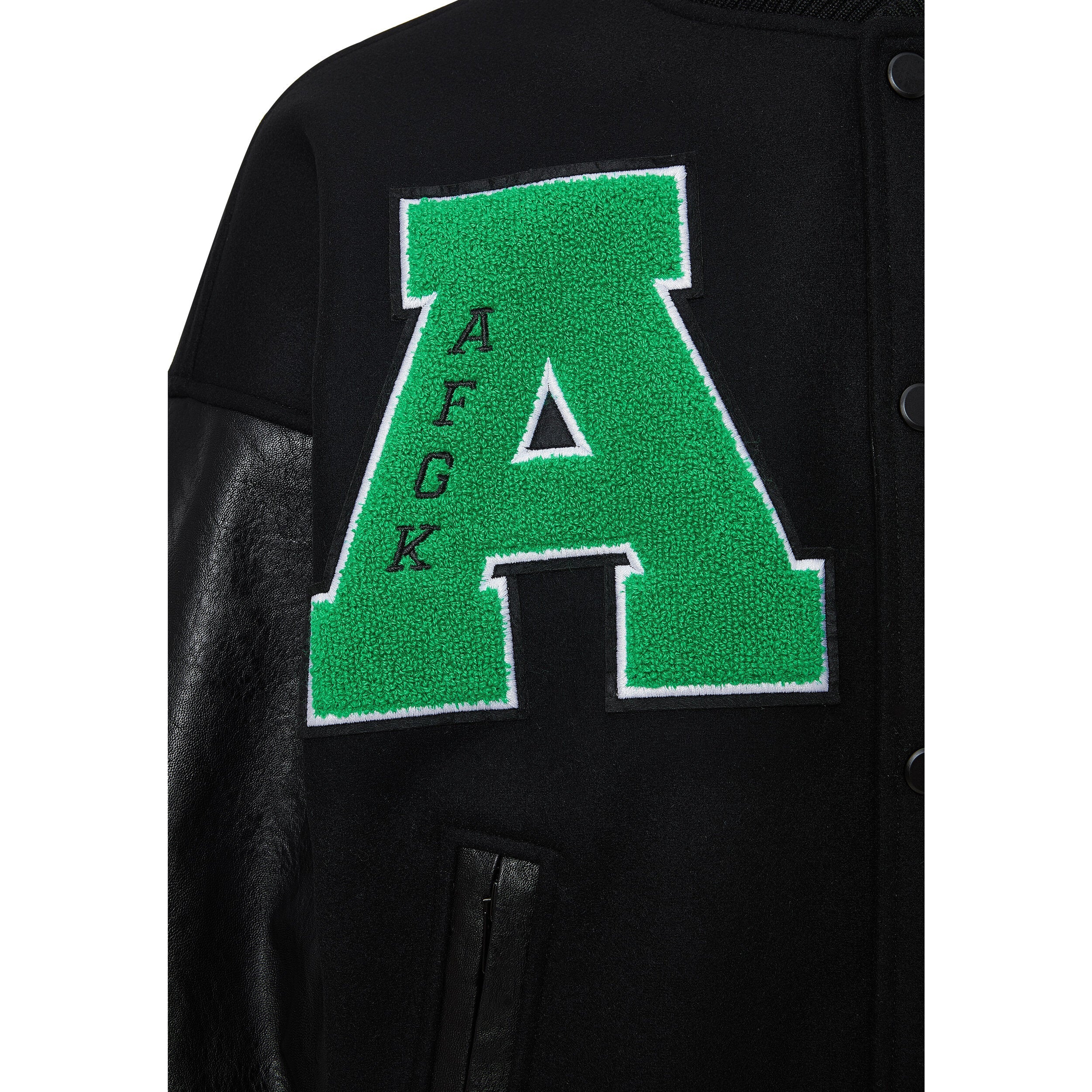 DONCARE (AFGK) "3D Logo Varsity Jacket" - BLACK DONCARE (AFGK) "3D Logo Varsity Jacket" - BLACK