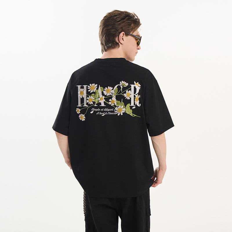 Street Floral Embroidery Tee Street Floral Embroidery Tee