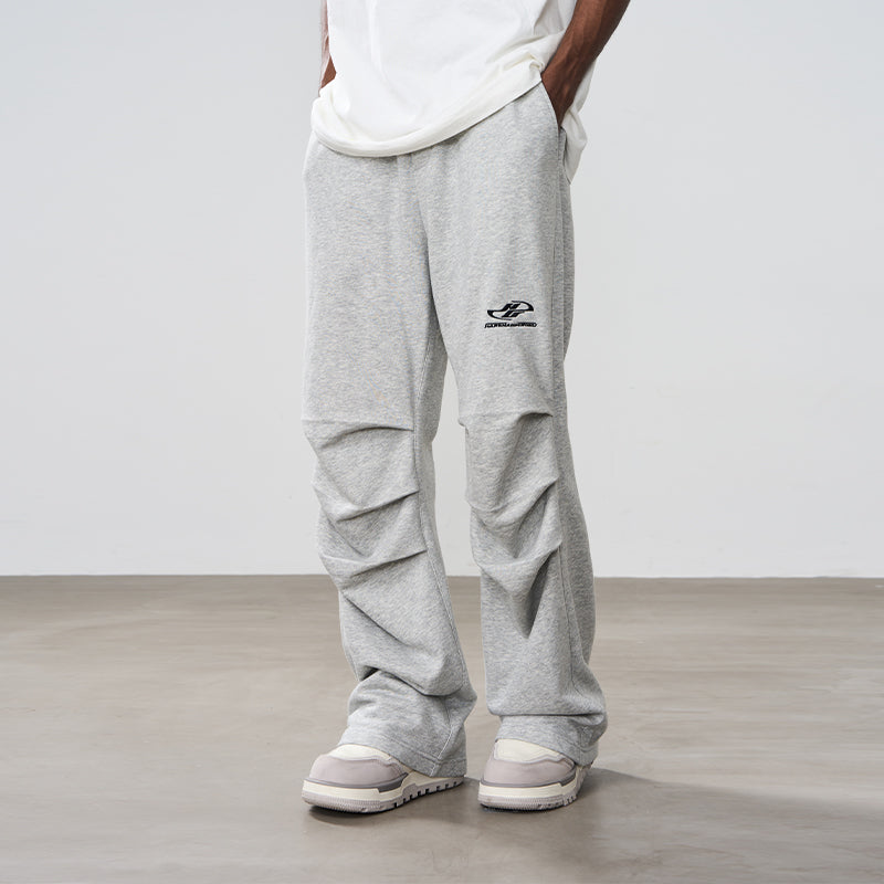 Embroidered Logo Folded Loose Sweatpants Embroidered Logo Folded Loose Sweatpants