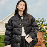 Floral Jacquard Chinese Style Cotton Coat Floral Jacquard Chinese Style Cotton Coat