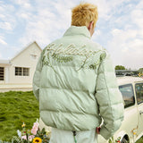 Floral Pearl Embroidery Down Jacket Floral Pearl Embroidery Down Jacket