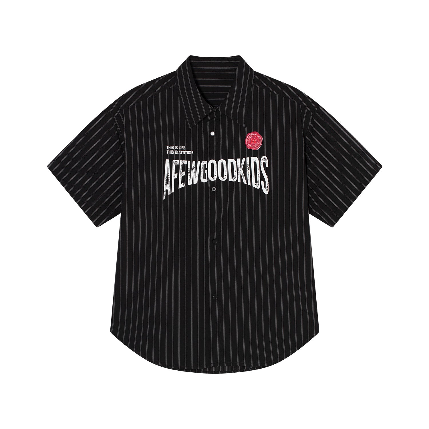 DONCARE(AFGK) "Stripe logo shirt" DONCARE(AFGK) "Stripe logo shirt"