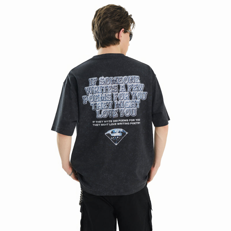 Vintage Metal Font Rhinestone Tee Vintage Metal Font Rhinestone Tee