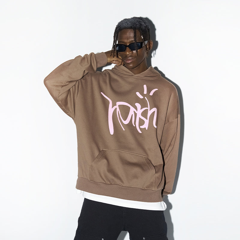 Handpainted Logo Printed Hoodie Handpainted Logo Printed Hoodie