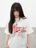 DONCARE(AFGK) "Distressed band tee" DONCARE(AFGK) "Distressed band tee"