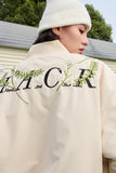Floral Text Embroidered Bomber Jacket Floral Text Embroidered Bomber Jacket