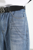 Wallet Chain Printed Washed Denim Wallet Chain Printed Washed Denim