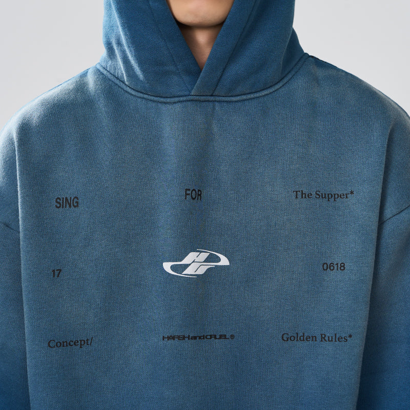 Washed Dynamic Logo Loose Hoodie Washed Dynamic Logo Loose Hoodie