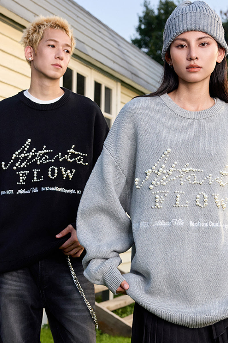 Vintage Pearl Embroidered Knit Sweater Vintage Pearl Embroidered Knit Sweater