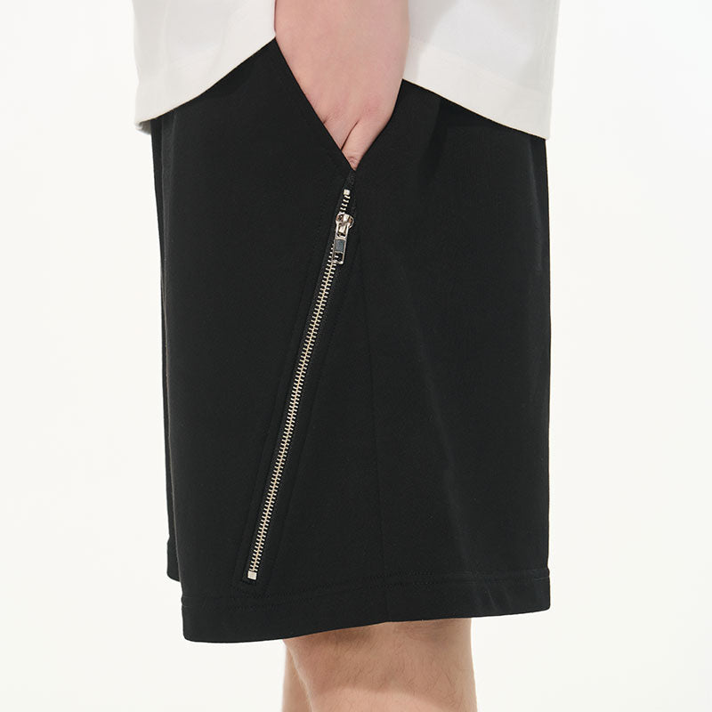 Diagonal Zipper Casual Shorts Diagonal Zipper Casual Shorts