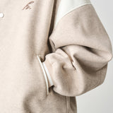 Contrast Stitching Embroidered Varsity Jacket Contrast Stitching Embroidered Varsity Jacket