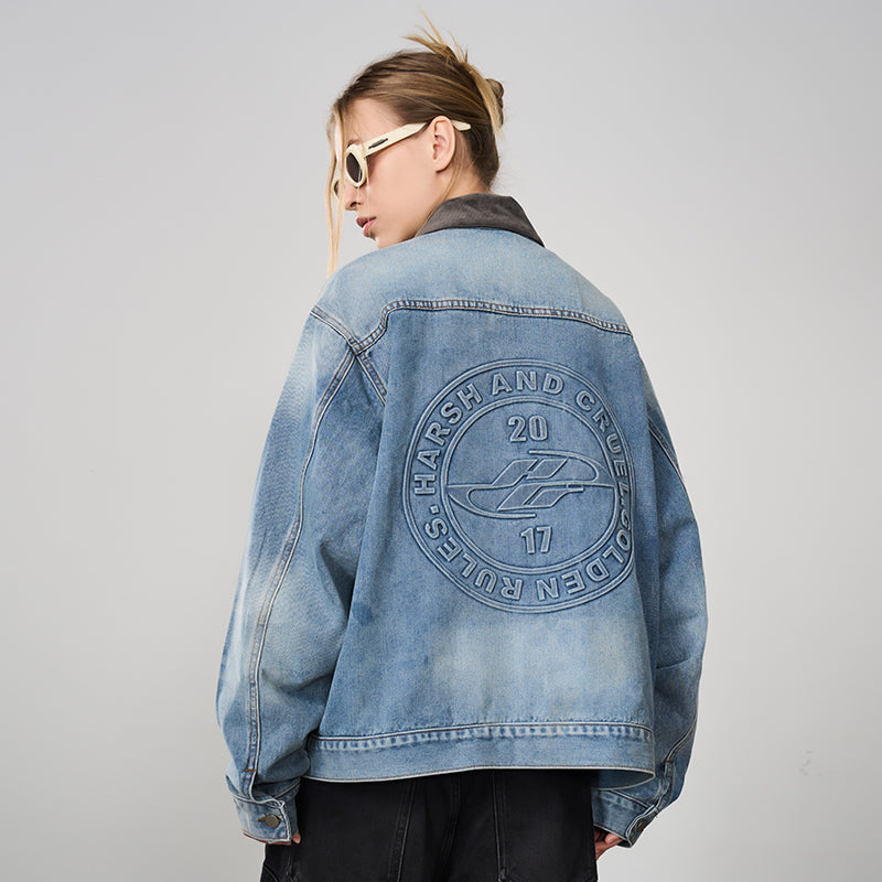 Embossed Logo Denim Jacket Embossed Logo Denim Jacket