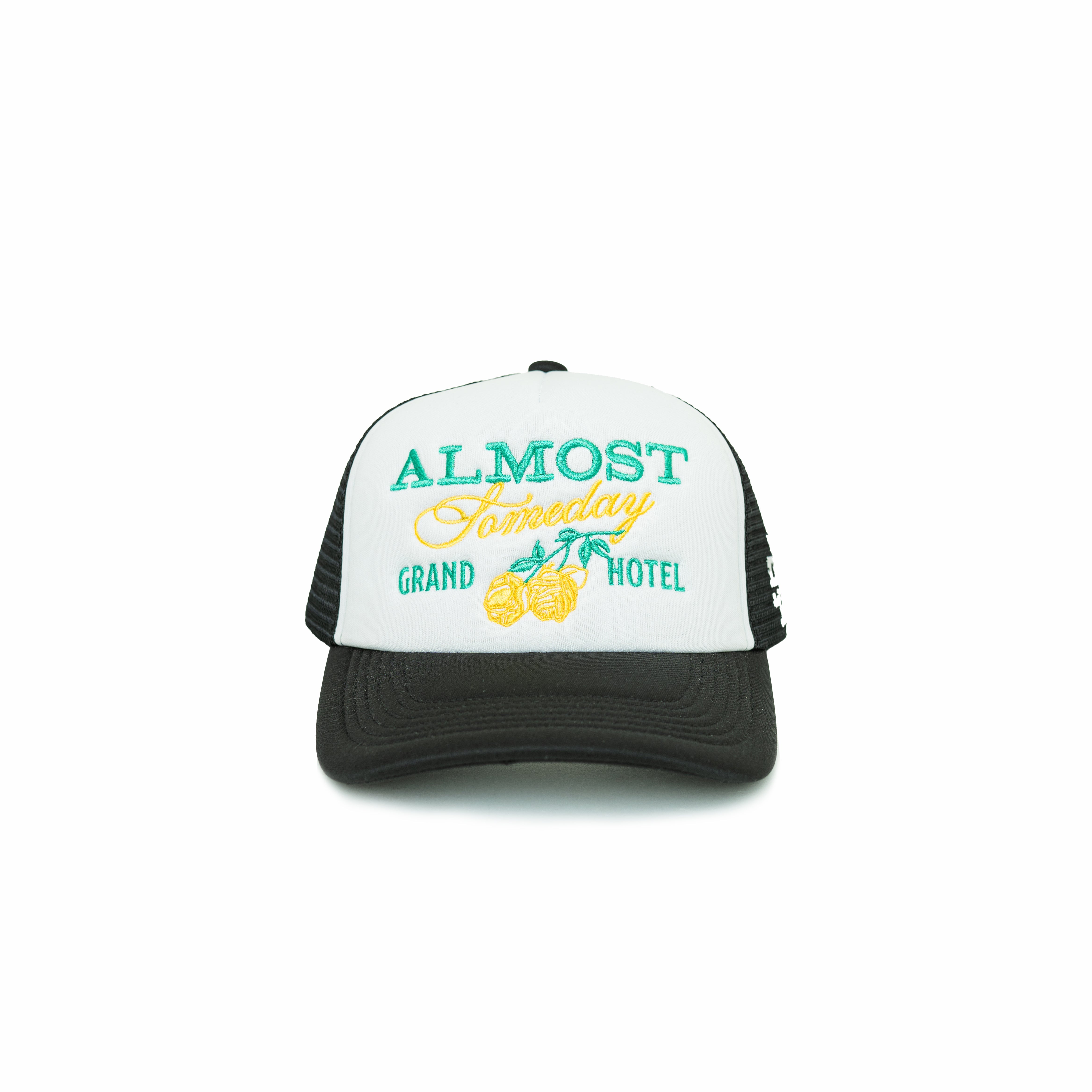 Grand Hotel Trucker Hat (Black/Teal) Grand Hotel Trucker Hat (Black/Teal)