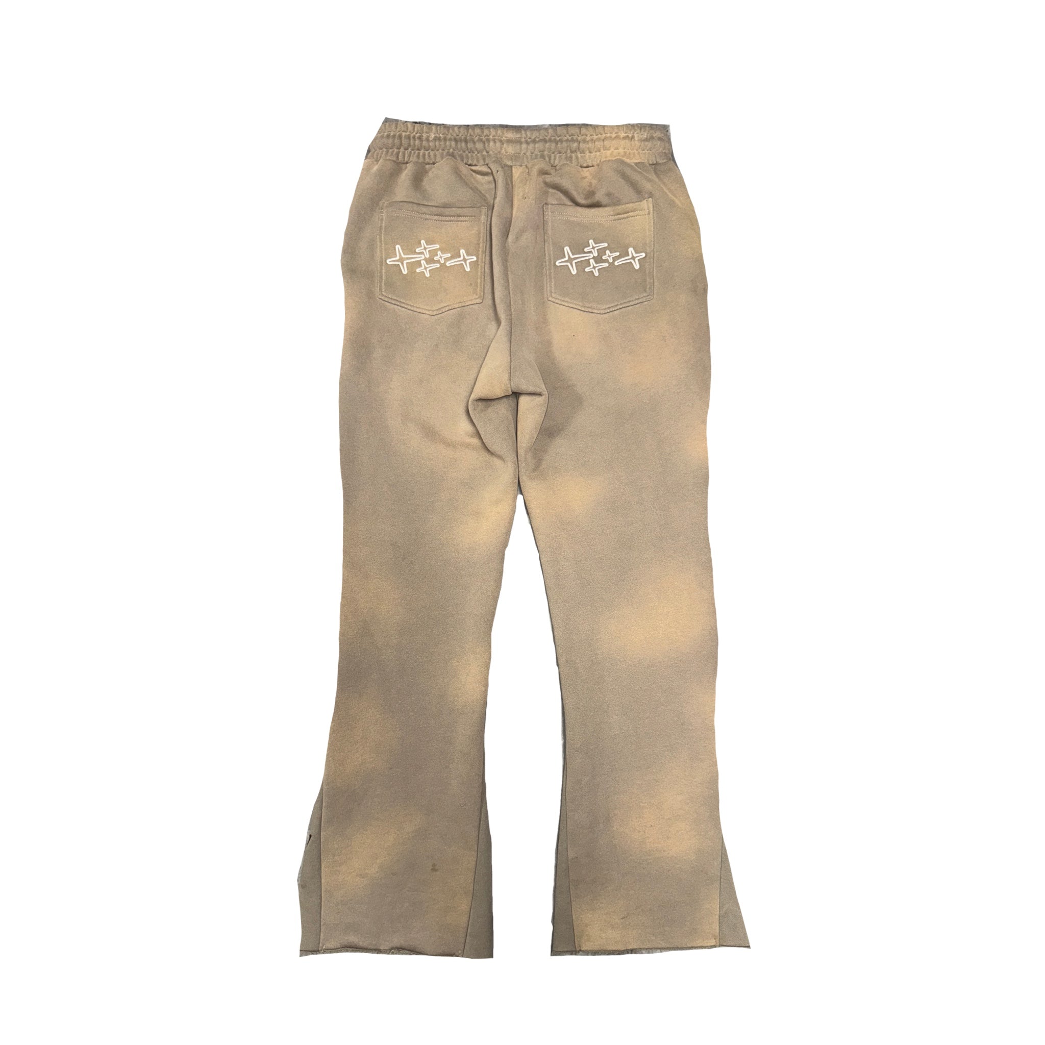 Patch Flare Sweatpants - Stone Patch Flare Sweatpants - Stone
