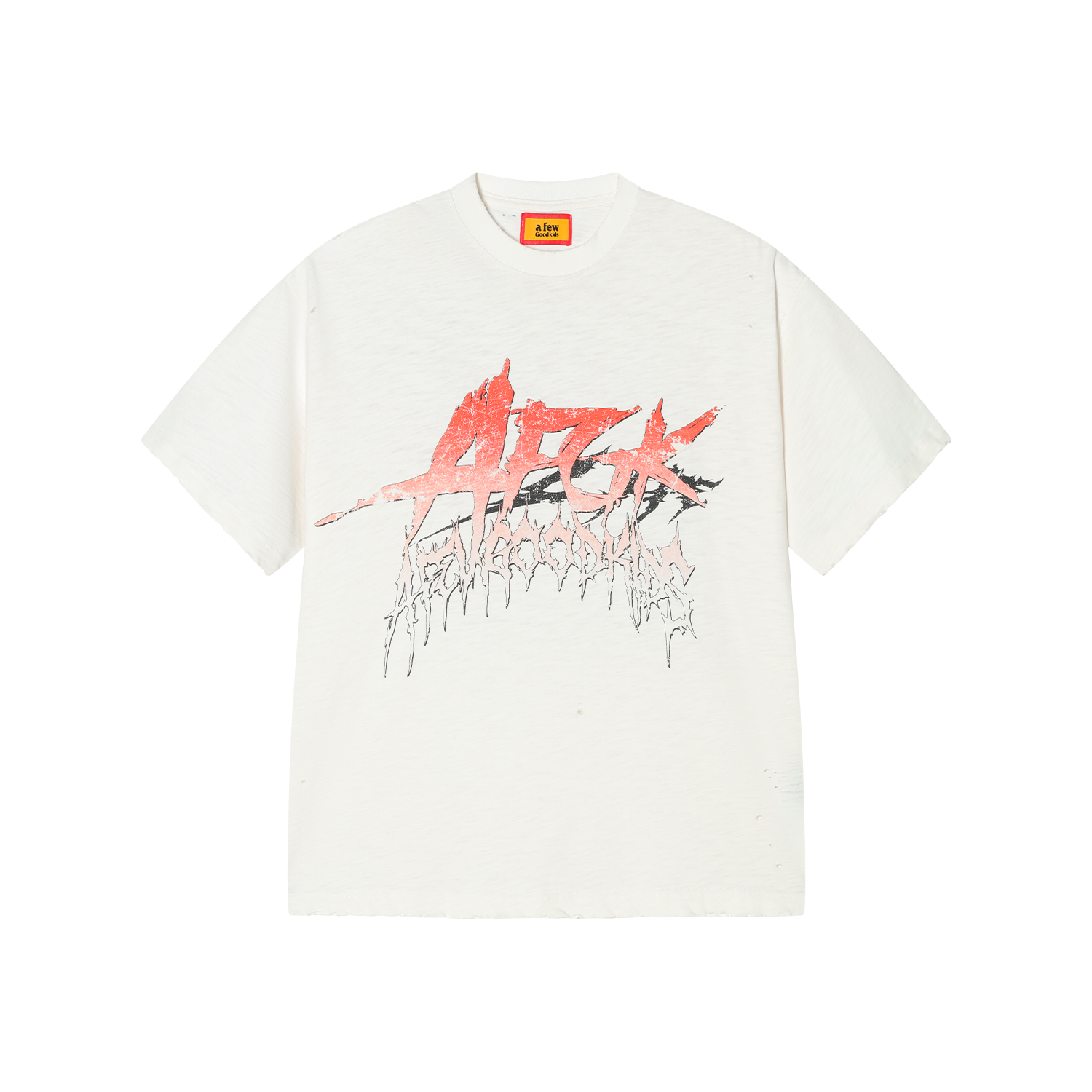 DONCARE(AFGK) "Distressed band tee" DONCARE(AFGK) "Distressed band tee"