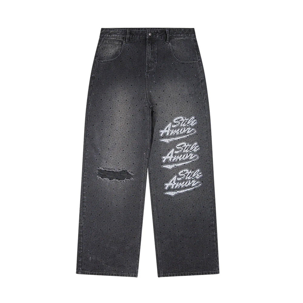 BLACK DIAMANTI BAGGY JEANS BLACK DIAMANTI BAGGY JEANS