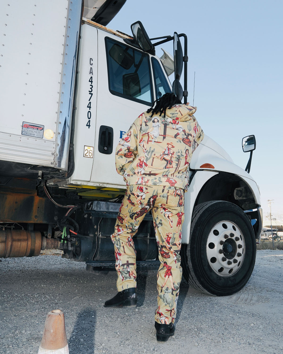 Jesse Allover Print Hoodie (Tan) Jesse Allover Print Hoodie (Tan)