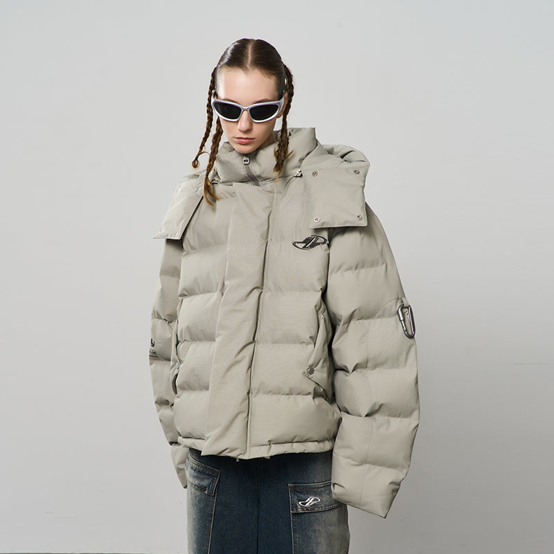 Stand Up Collar Metal Logo Padded Jacket Stand Up Collar Metal Logo Padded Jacket