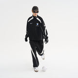 Splicing Loose Crest Logo Jacket Splicing Loose Crest Logo Jacket