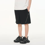 Diagonal Zipper Casual Shorts Diagonal Zipper Casual Shorts