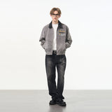 Washed Retro Printed Jacket Washed Retro Printed Jacket