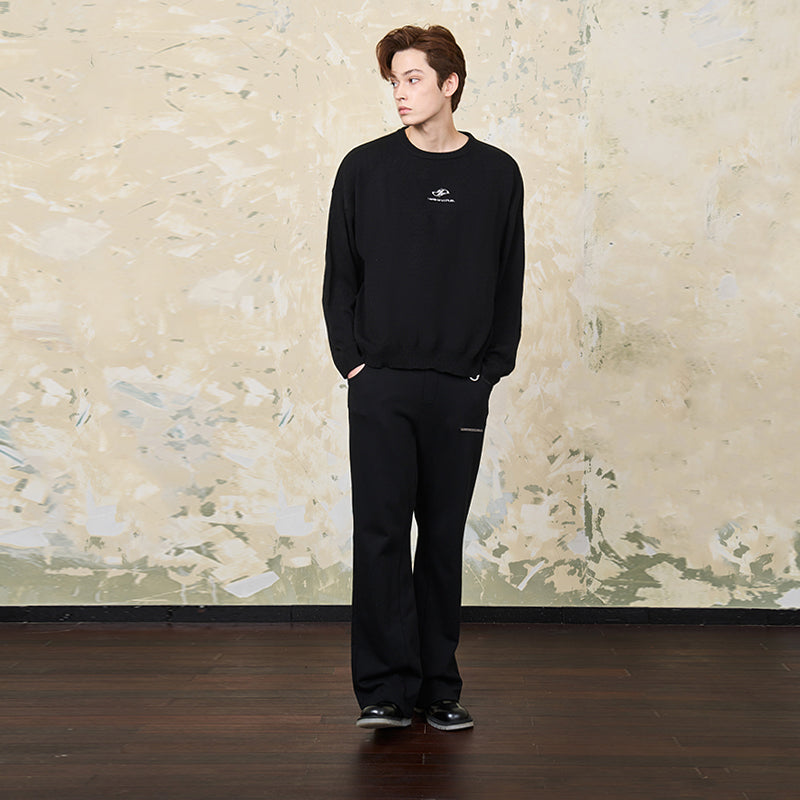 Embroidered Logo Pullover Sweater Embroidered Logo Pullover Sweater