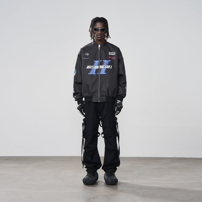 Stand Up Collar Logo Racing Coach Jacket Stand Up Collar Logo Racing Coach Jacket