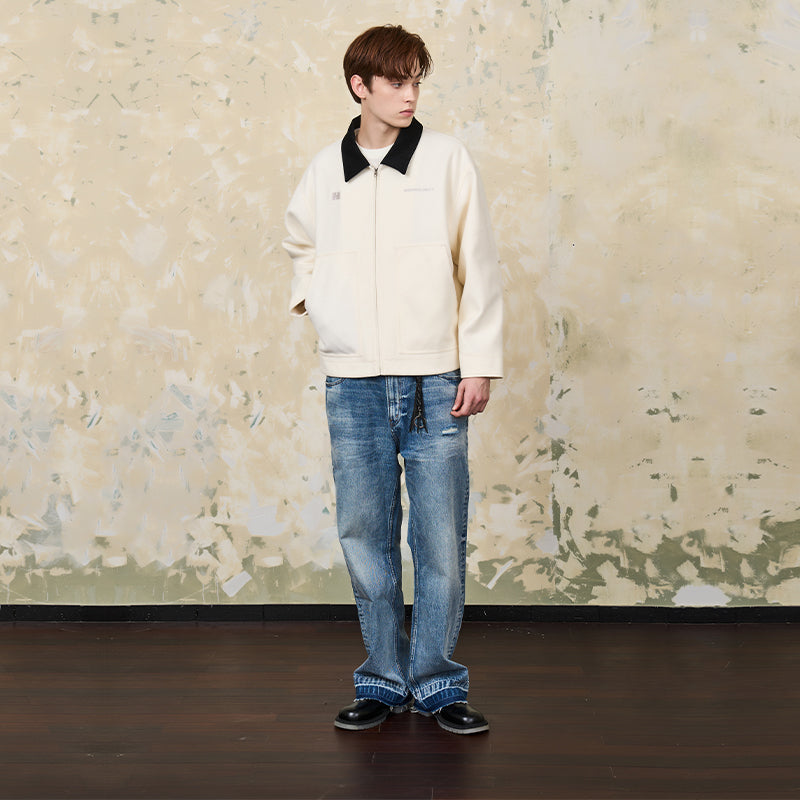 Embroidered Logo Woolen Jacket Embroidered Logo Woolen Jacket