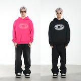 Gradient Ink Jet Dynamic Logo Printed Hoodie Gradient Ink Jet Dynamic Logo Printed Hoodie