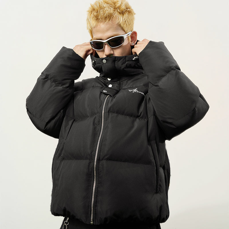 Handwritten Embroidery Hooded Down Jacket Handwritten Embroidery Hooded Down Jacket