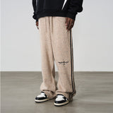 Striped Embroidered Knitted Trousers Striped Embroidered Knitted Trousers