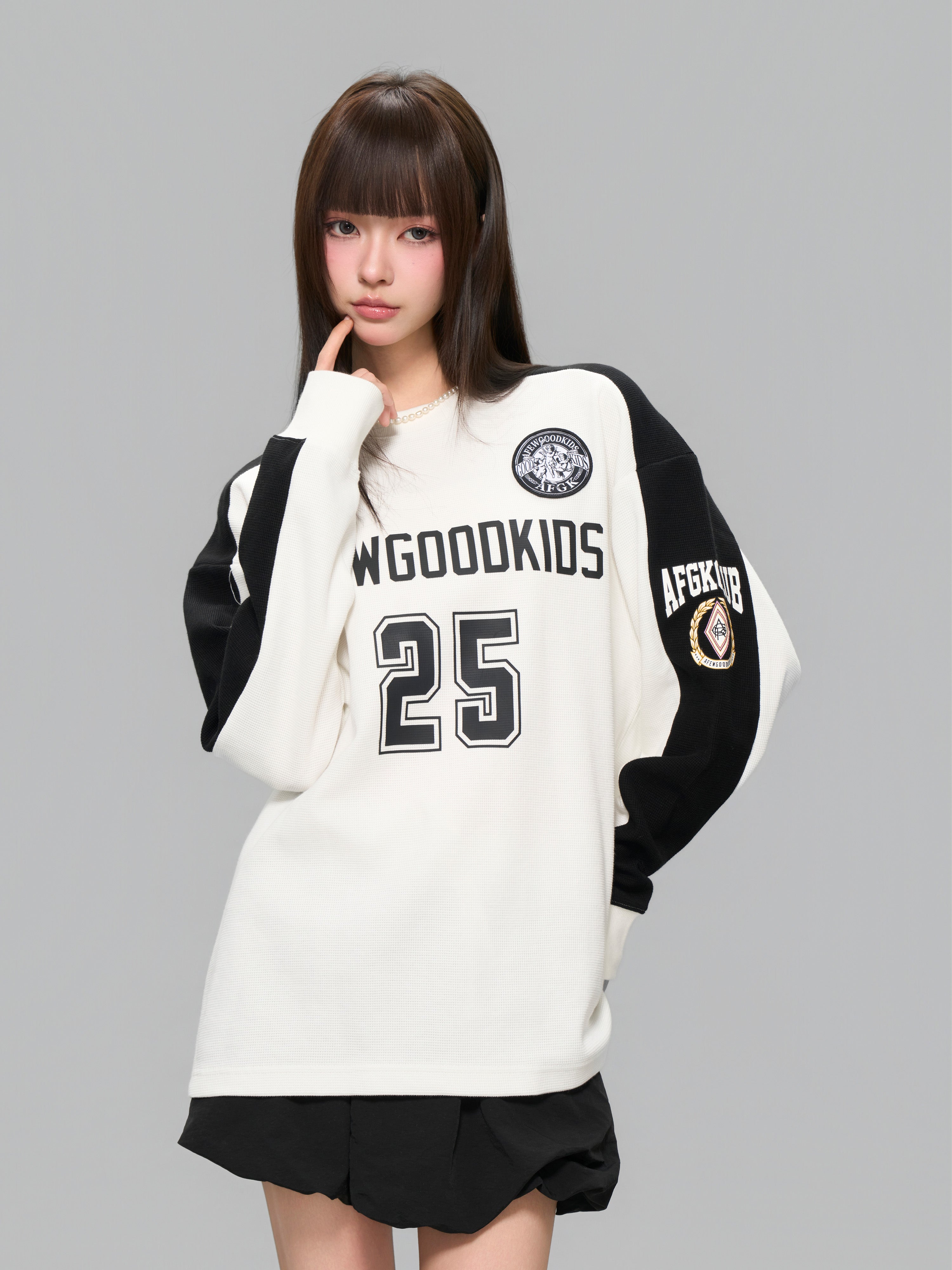 DONCARE(AFGK) "Waffle Panel Sweatshirt" DONCARE(AFGK) "Waffle Panel Sweatshirt"