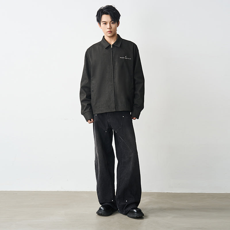 Embroidered Lapel Collar Jacket Embroidered Lapel Collar Jacket