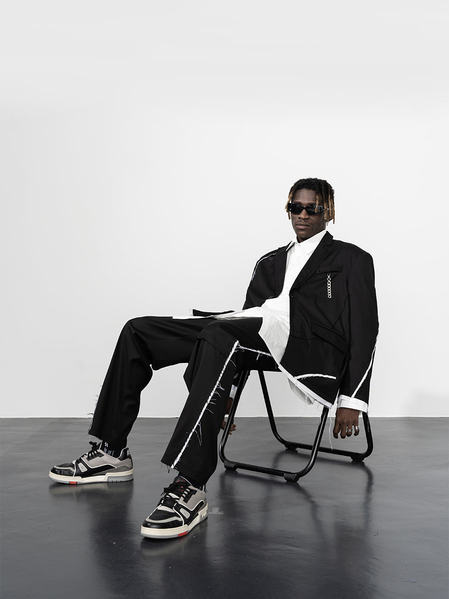 Ripped Loose Suit Jacket Ripped Loose Suit Jacket