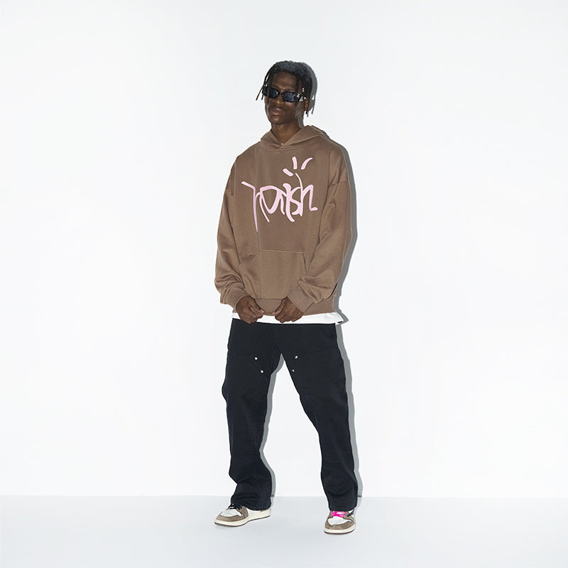 Handpainted Logo Printed Hoodie Handpainted Logo Printed Hoodie