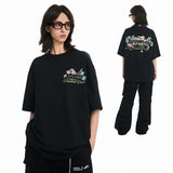 Blooming Flowers Embroidered Tee Blooming Flowers Embroidered Tee