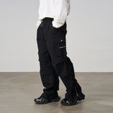 Zipper Pleated Cargo Trousers Zipper Pleated Cargo Trousers