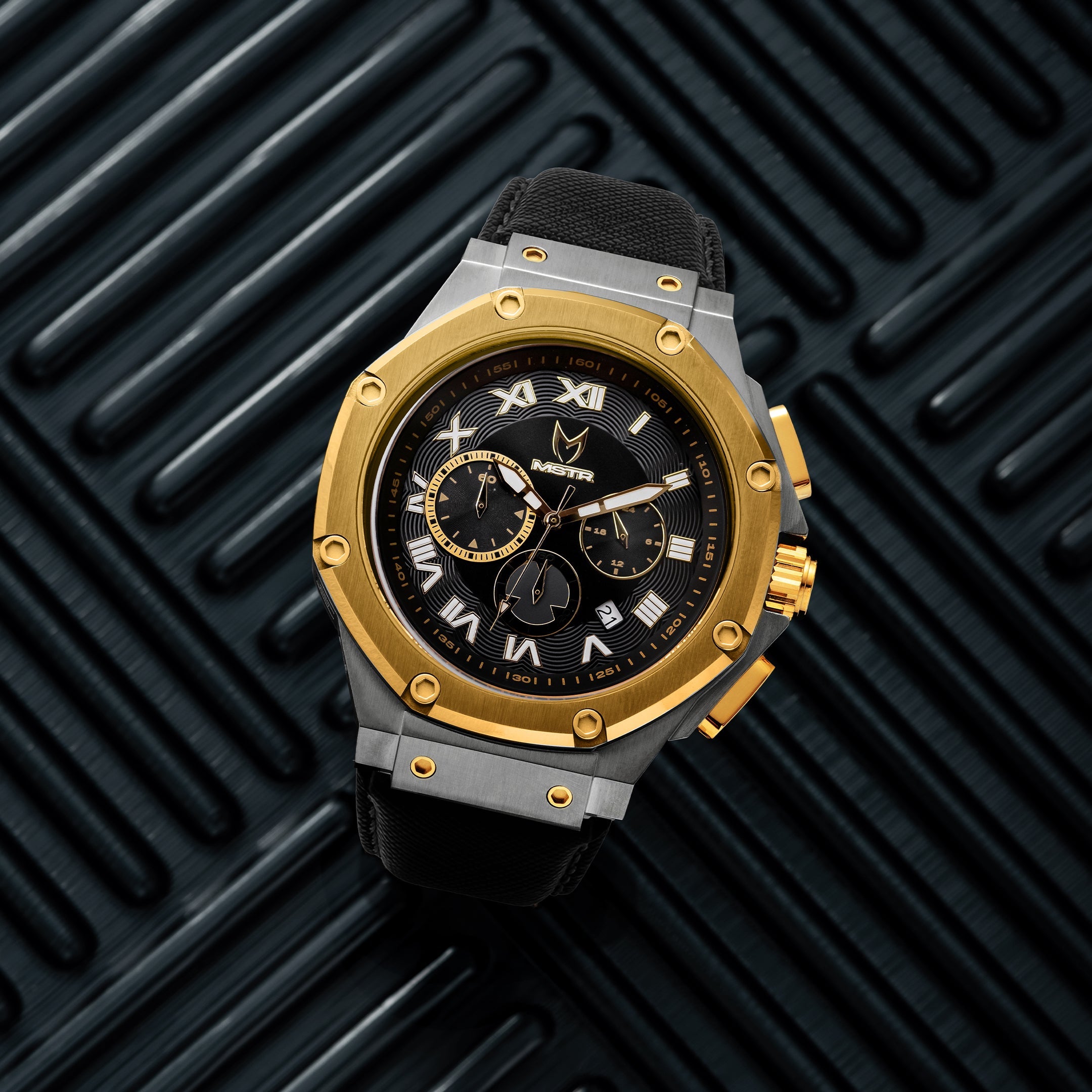 AM1053LB - AMBASSADOR SILVER & GOLD WATCH WITH LEATHER STRAP AM1053LB - AMBASSADOR SILVER & GOLD WATCH WITH LEATHER STRAP