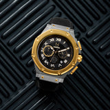 AM1053LB - AMBASSADOR SILVER & GOLD WATCH WITH LEATHER STRAP AM1053LB - AMBASSADOR SILVER & GOLD WATCH WITH LEATHER STRAP