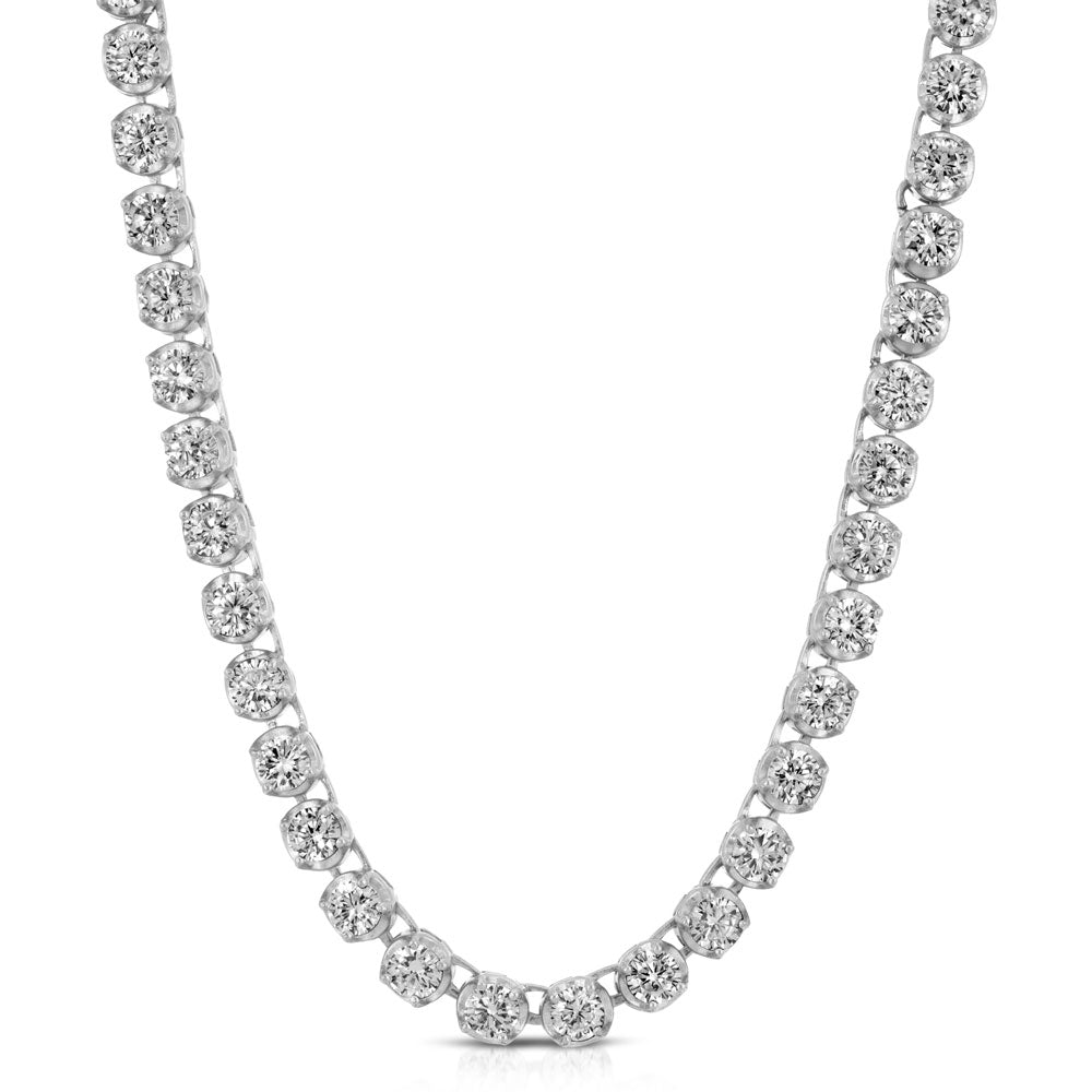 Diamond Buttercup Tennis Chain White Gold 4mm Diamond Buttercup Tennis Chain White Gold 4mm