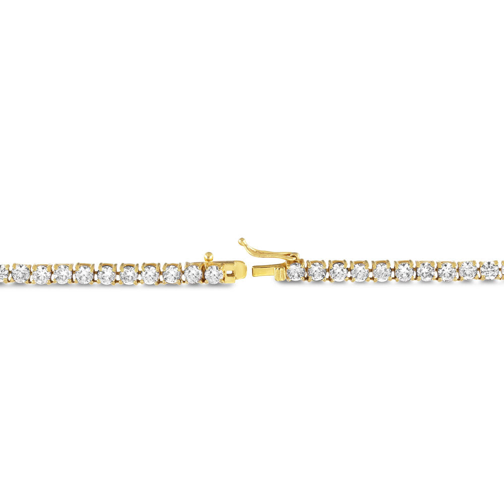Gold Diamond Tennis Chain 4mm Gold Diamond Tennis Chain 4mm
