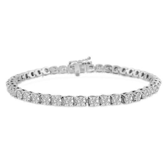 Diamond Tennis Bracelet White Gold 4mm