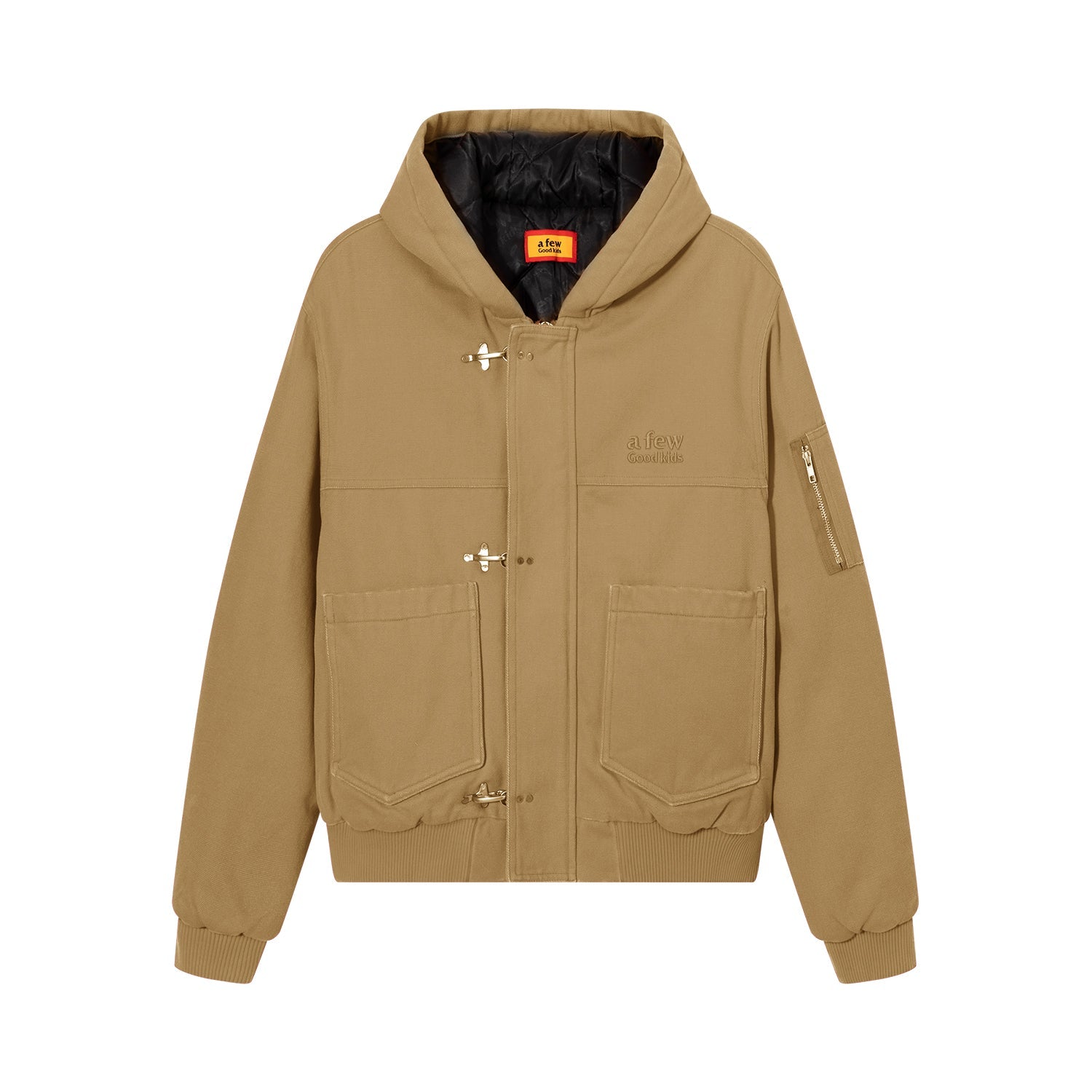 DONCARE(AFGK) "Canvas clasp hooded jacket" DONCARE(AFGK) "Canvas clasp hooded jacket"