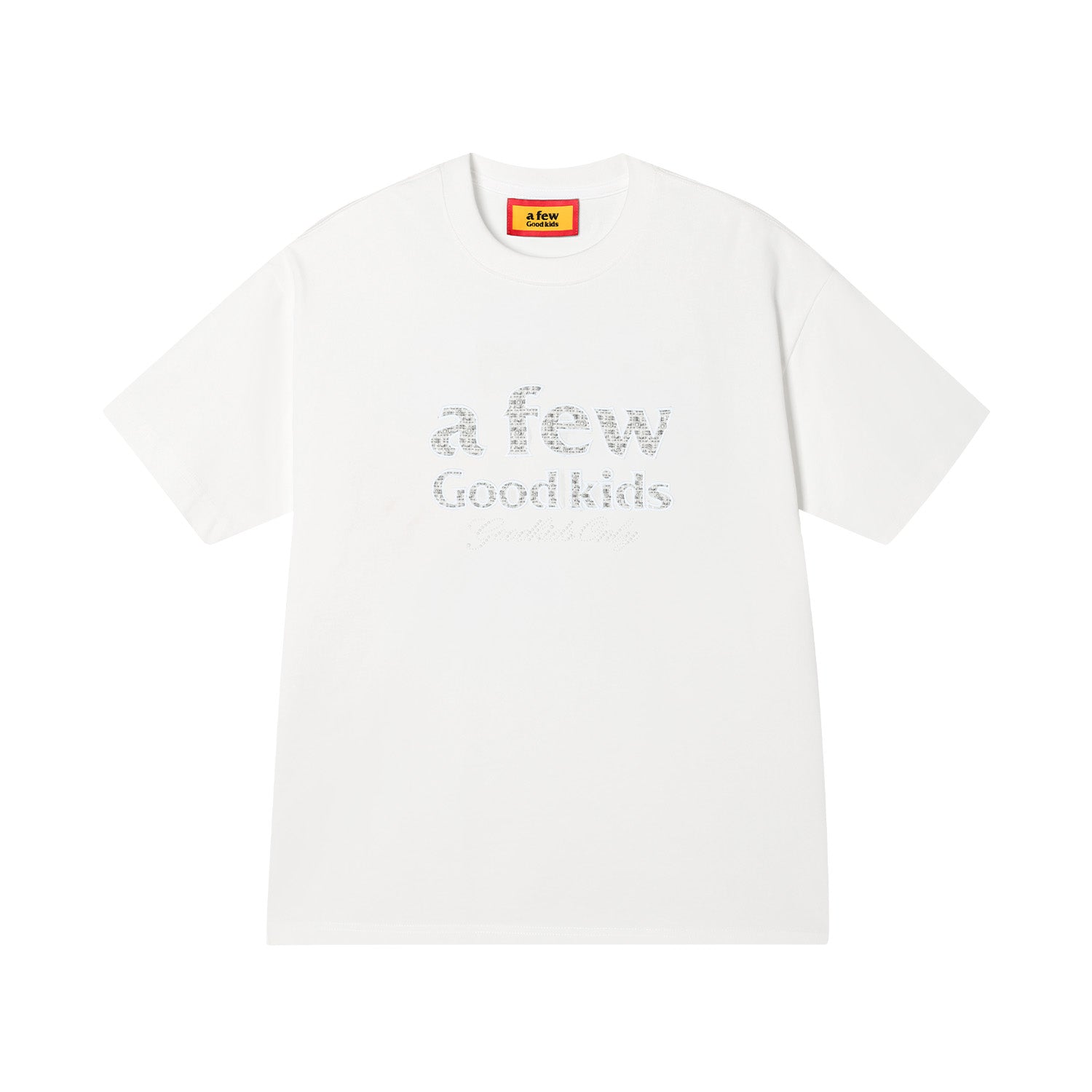 DONCARE(AFGK) "Embroidered tweed logo tee" DONCARE(AFGK) "Embroidered tweed logo tee"